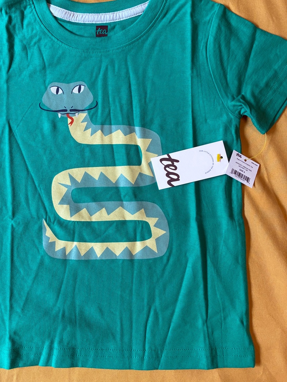 🐍 Tea Collection Bigote Snake Graphic Tee | Size 4T | NIP
